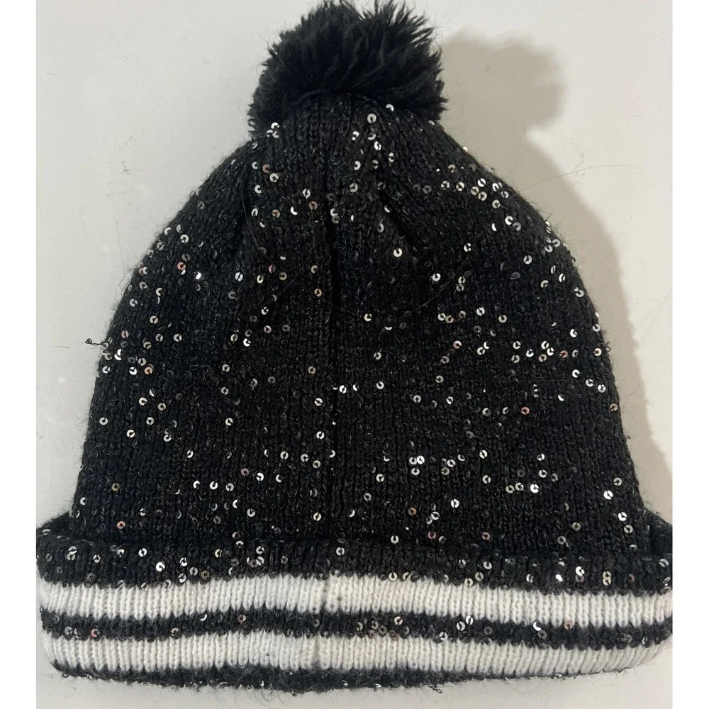 Chicago White‎ Sox 47 Brand Knit Beanie Black Glitter One Size Womens MLB